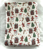 4 Katlı Müslin Bebek Battaniyesi - Yılbaşı Desenli - Görsel 3