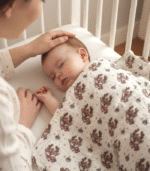 4 Katlı Müslin Bebek Battaniyesi - Geyik Desenli - Görsel 2