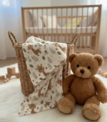 4 Katlı Müslin Bebek Battaniyesi - Zürafa Desenli - Görsel 2