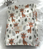 4 Katlı Müslin Bebek Battaniyesi - Zürafa Desenli - Görsel 5