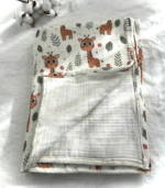 4 Katlı Müslin Bebek Battaniyesi - Zürafa Desenli - Görsel 6