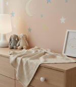 4 Katlı Müslin Bebek Battaniyesi - Pastel Krem