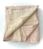 4 Katlı Müslin Bebek Battaniyesi - Pastel Pembe - Görsel 3