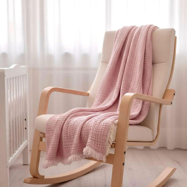 8 Katlı Müslin Bebek Battaniyesi - Pembe