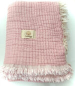 8 Katlı Müslin Bebek Battaniyesi - Pembe - Görsel 2