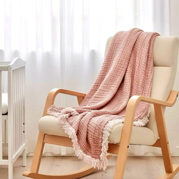 8 Katlı Müslin Bebek Battaniyesi - Somon