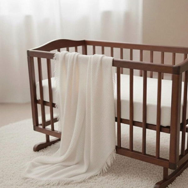 4 Katlı Müslin Bebek Battaniyesi - Kırık Beyaz