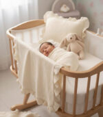 Müslin Bebek Seti - Kırık Beyaz Fırfırlı - Görsel 2